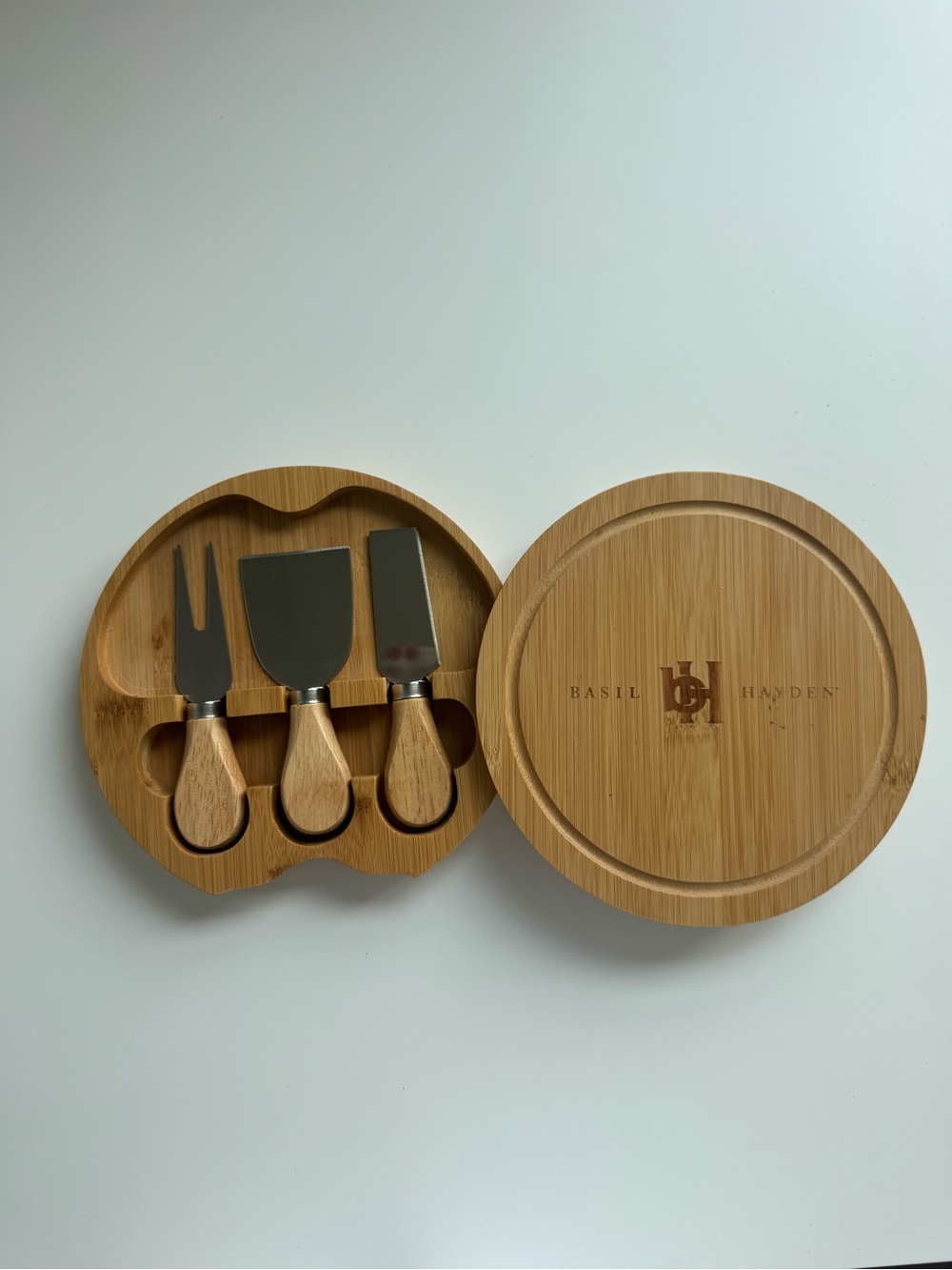 Basil Hayden Bamboo Cheese Board & Knife Set | Entertaining Gift
